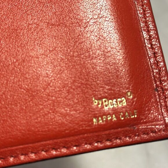 Vintage Bosca wallet buttery soft red leather made in USA - Picture 7 of 11